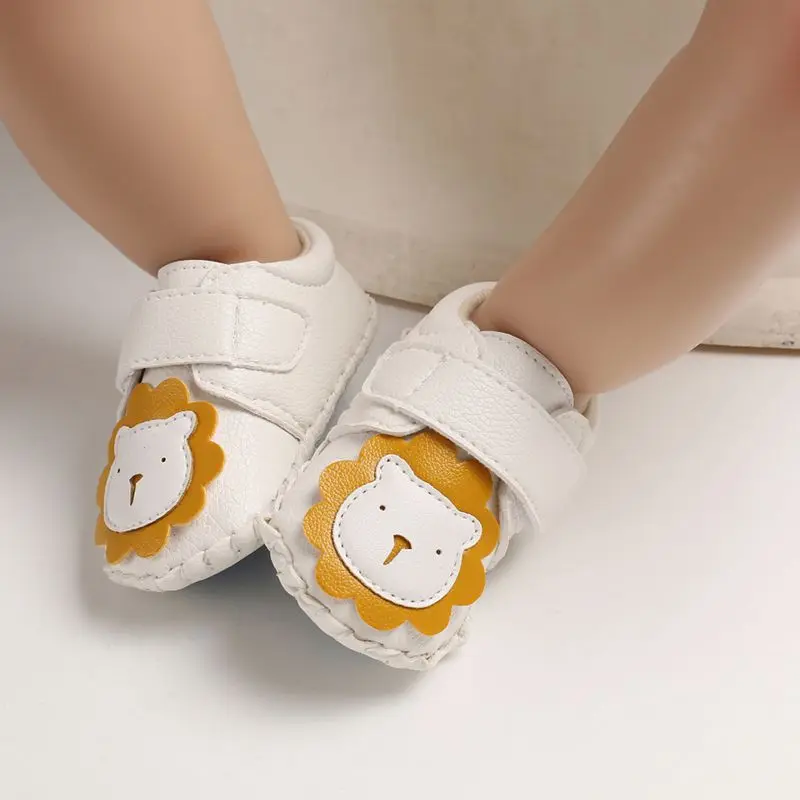 

Newborn Baby Boys Footwear PU Leather Crib Shoes Casual Sneaker Toddler First Walkers