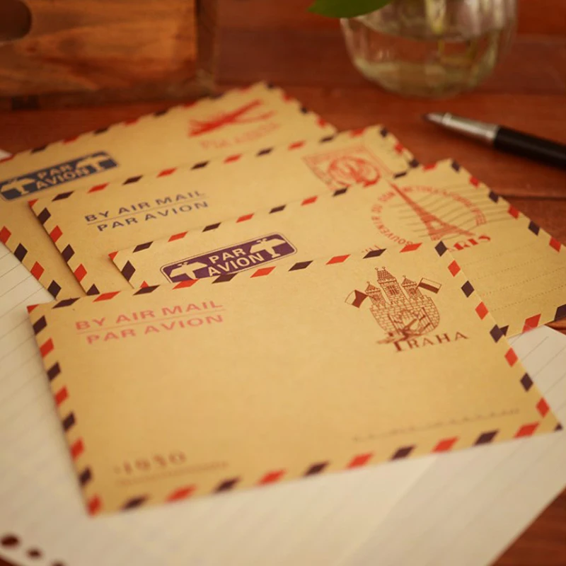 10 шт./лот большой Винтажный конверт открытка письмо канцелярские бумажные