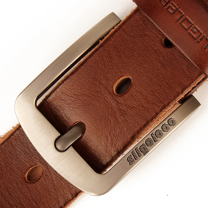 SLIGOLEEE классический дизайн пряжка мужской ремень 100% натуральная верх кожаный для