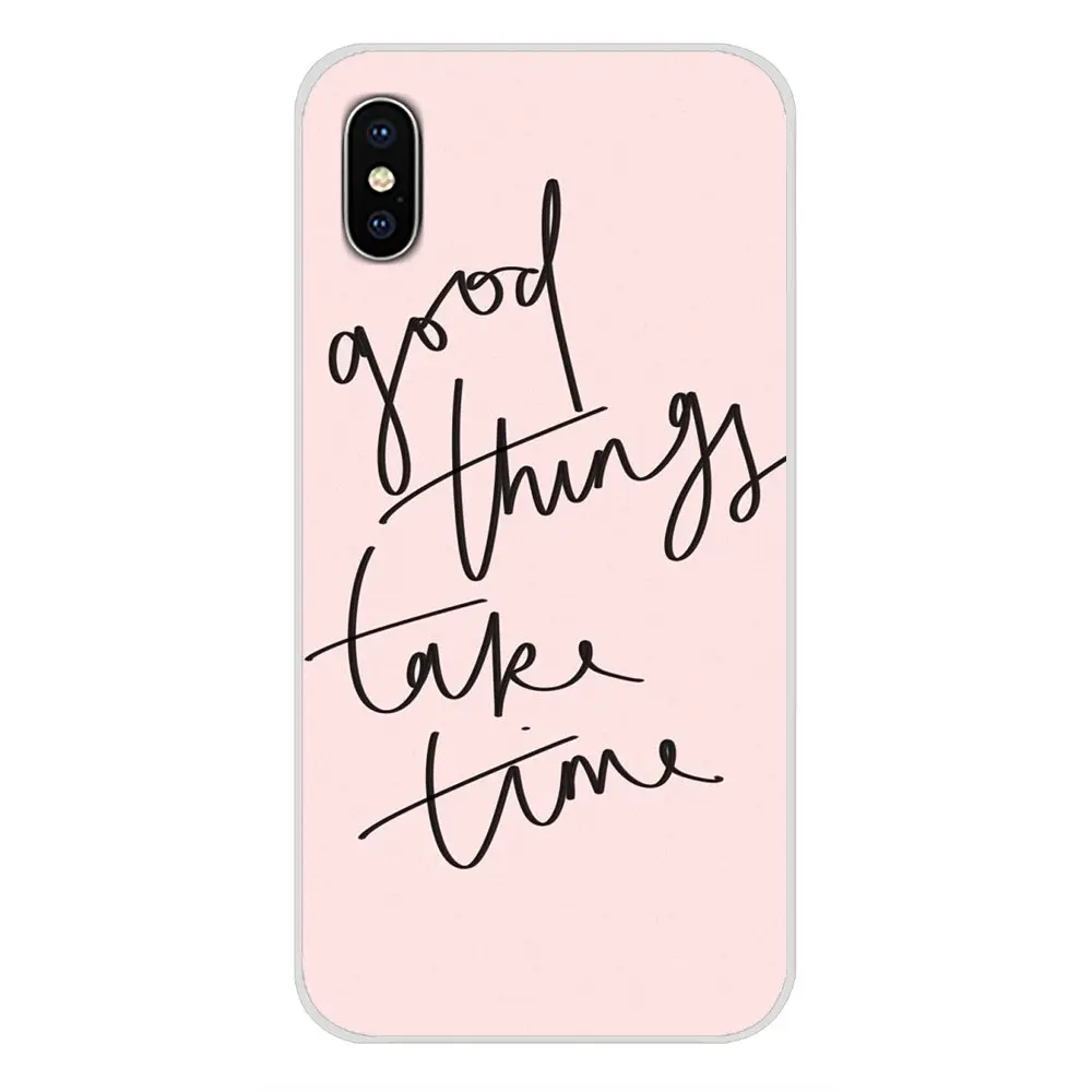 Любовь себя хорошие вещи занимает время цитаты мягкие чехлы для Apple IPhone X XR XS MAX 4 4s 5