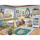 Набор для вышивки крестиком с изображением пейзажа, для ванной комнаты, 11 карат