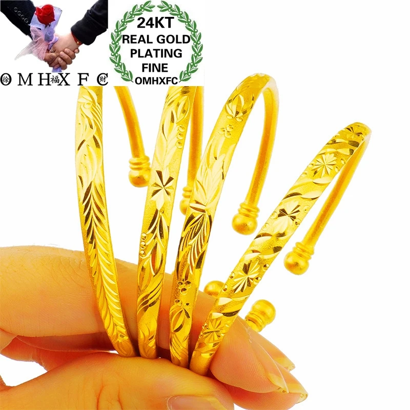 

OMHXFC оптовая продажа, Европейская мода для женщин, невесты, матери, вечерние, подарок на день рождения, свадьбу, винтажный открытый 24KT золотис...