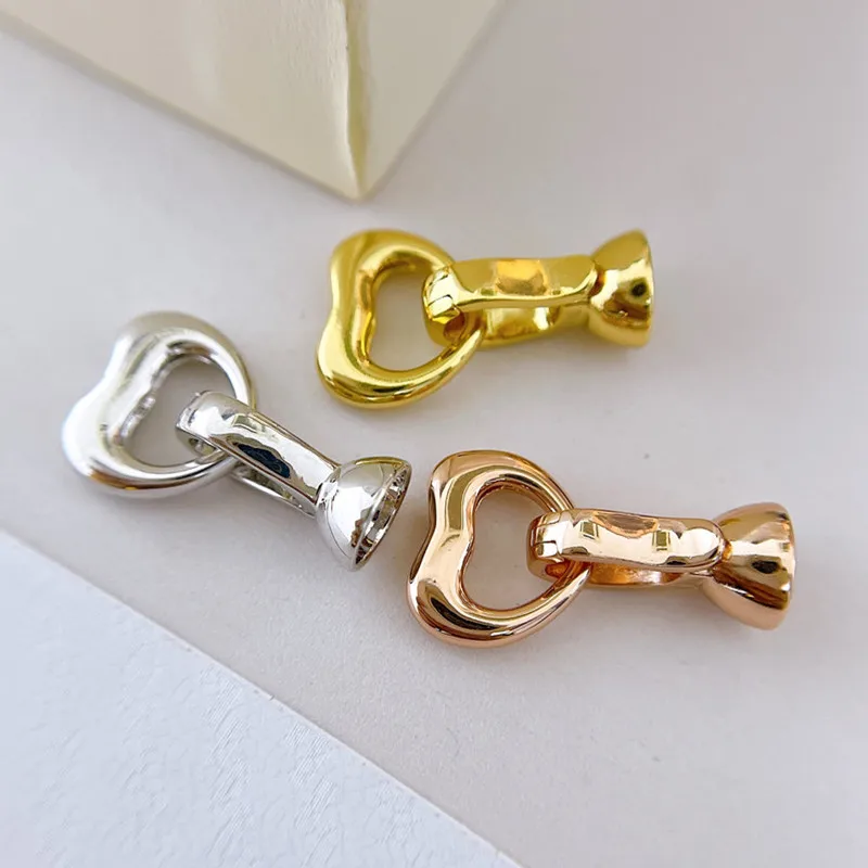 

Clasps For Jewelry Making Fastening Accessories 925 Silver Plating Cubic Zirconia Clasps For DIY Pearls Necklace Bracelet Clasp