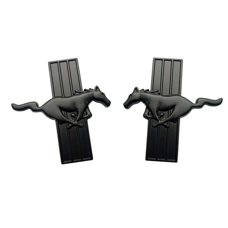 2 шт. 3D металлические черные автомобильные наклейки Эмблема багажника значок