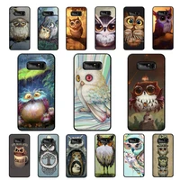 maiyaca cute owl phone case for samsung note 5 7 8 9 10 20 pro plus lite ultra a21 12 02