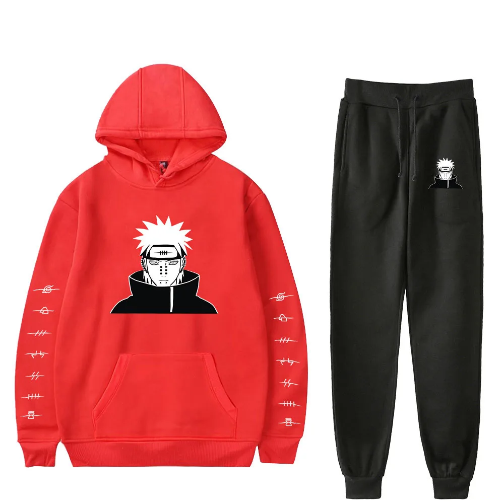

2021Uchiha Hoodie Sportsuits Anime Hoodie + Sweatpants Pullovers Regullar Clothing Length Full Sleeve Length Casual Style