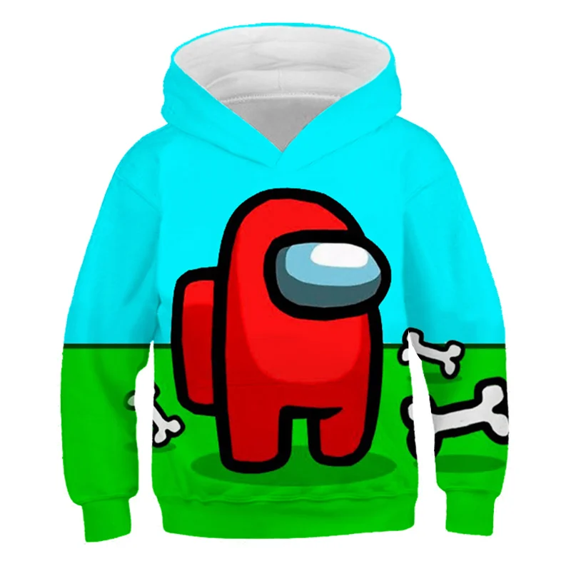 

Among Us popular video games Hoodie Boys and girls sweatshirts Plush sweater cotton Hoodie winter children's top clothes