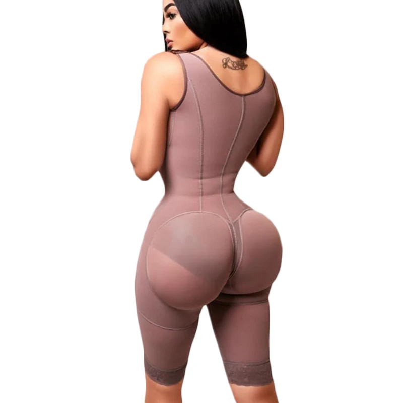 Women Bodyshaper Knee High Compression Girdle For Daily Or Postpartum Use Slimming Sheath Flat Belly Skims