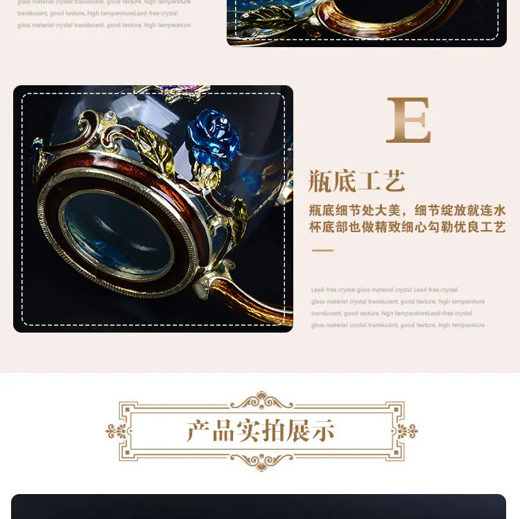 Household enamel cup high temperature enamel color glass cup glass tea set