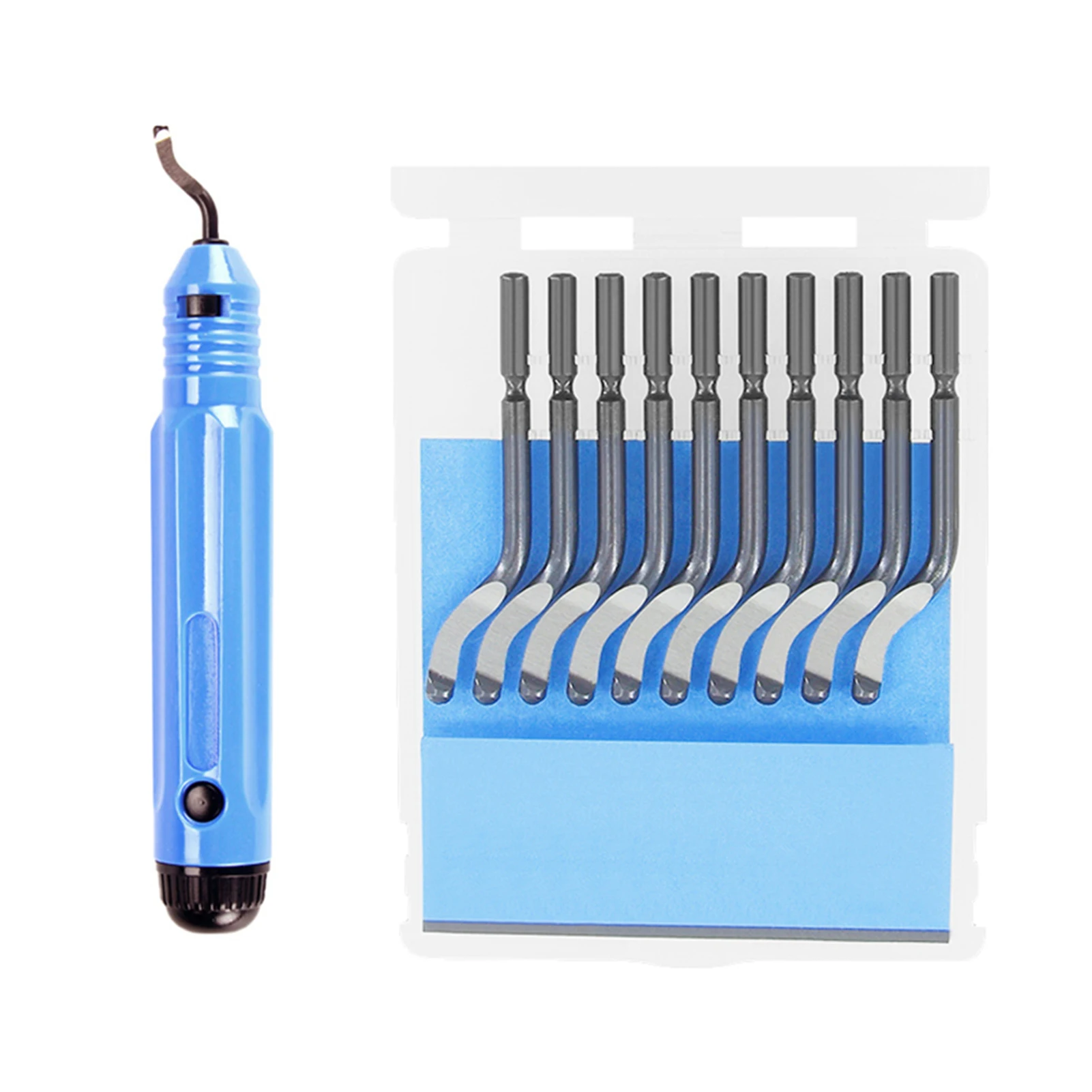 

Trimming Tool Deburring Trimming Cutter Burring Remover High-speed Steel Blade 11pcs with 1pcs Handle for 3D Printer Model Art