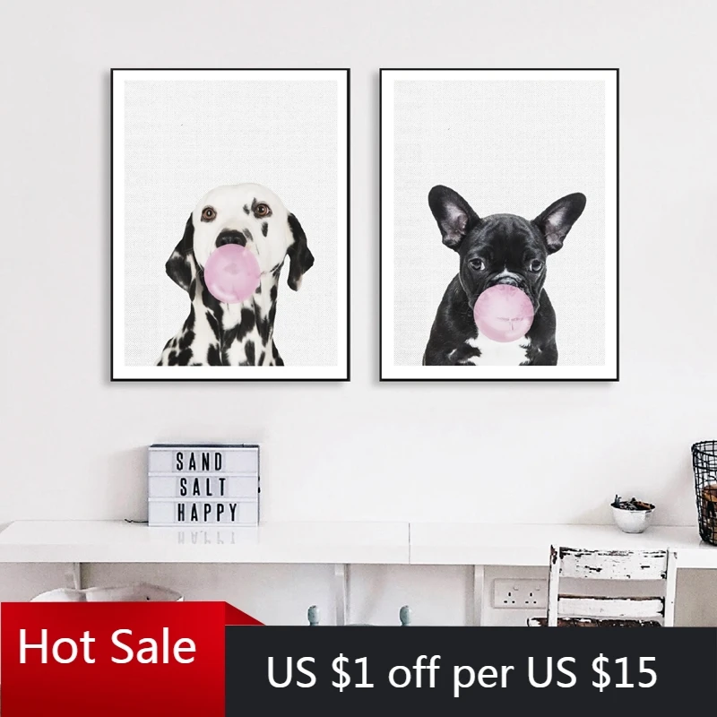 Далматинец собака пузырь фотографии животных на стену панель в форме