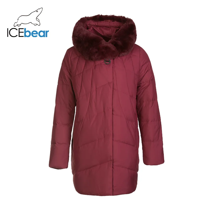 ICEbear Новинка зимнее женское пуховое пальто модные теплые женские парки Брендовая женская одежда D4YY83020Y