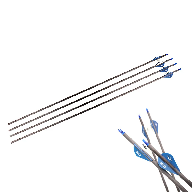

12pc /lot 32 inch Spine 400 500 600 700 Pure Carbon Arrow Archery For Compound /Recuvre Bow Outdoor Sport Hunting