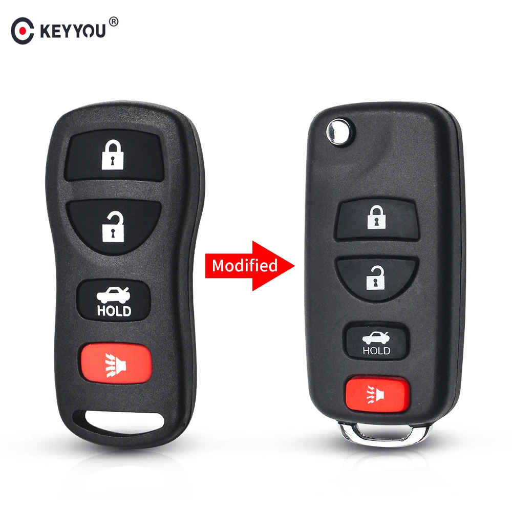 Чехол KEYYOU для пульта дистанционного управления Складной флип брелок INFINITI G35 I35 350Z