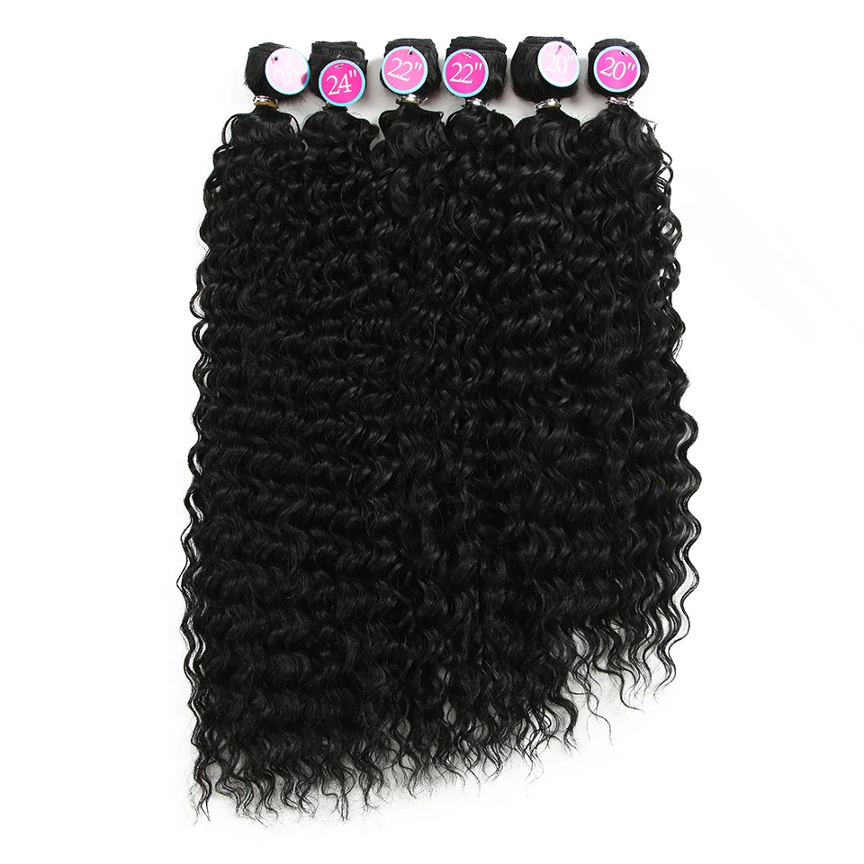 Bella Synthetic Hair Extensions Afro Kinky Curly Hair Weave Bundles 613 Blonde #4 Color Nature Color 6 PC 20 22 24 Inch Hair