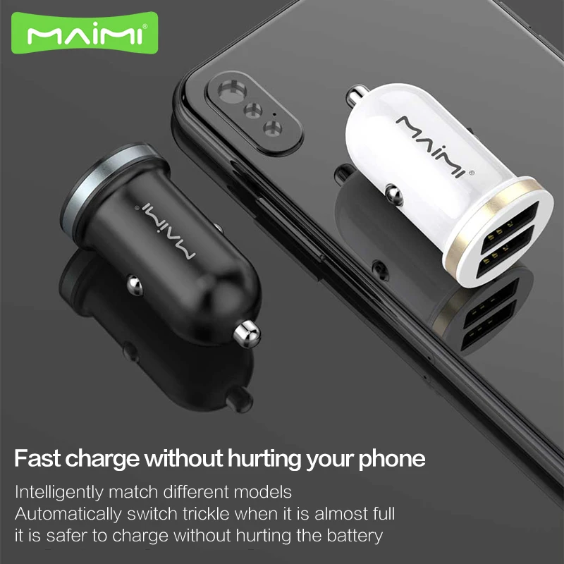 Автомобильное мини-зарядное устройство с двумя USB-портами 2 4 А | Мобильные