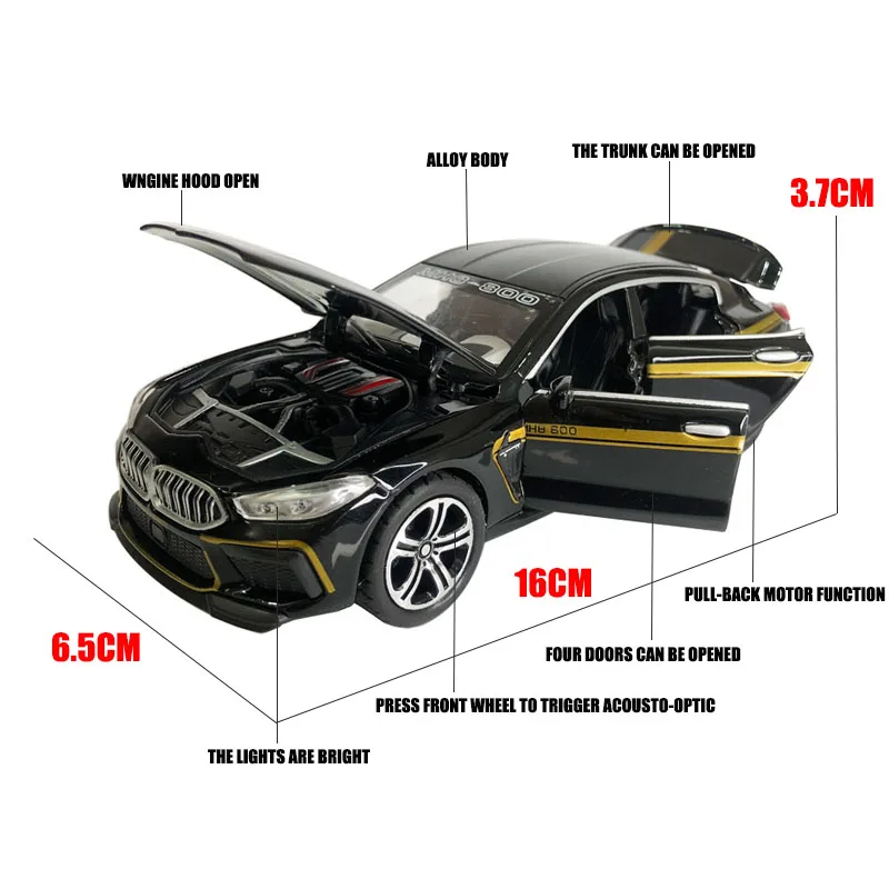 

Nicce 1:32 BM M8 Die Cast Alloy Car Model Sports Gran Coupe M8 Collectibles Cars Toy Birthday Present Boy Free Shipping