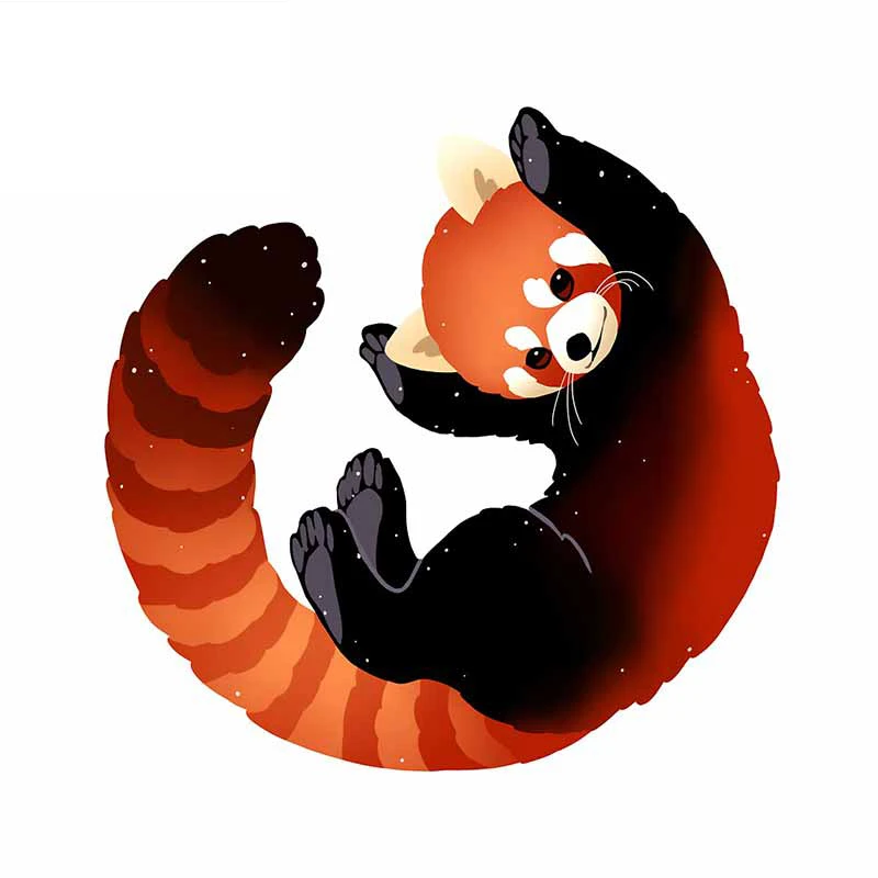 

Fuzhen Boutique Decals Exterior Accessories Red Panda Vinyl Car Stickers Anime DIY Decoration Snowboard Vehicle Window Decal
