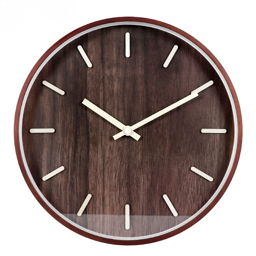

Nordic Silent Wall Clock Wood Modern Design Living Room Retro Wall Clocks Japanese Style Home Decor Reloj De Pared 3d Wholesale