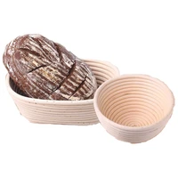 various shapes fermentation rattan basket country bread baguette dough banneton brotform proofing proving baskets