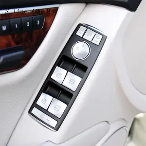 12pcs Luxus Schwarz Auto Front Lenkrad Tasten Abdeckung für Benz E W212 10  11 12