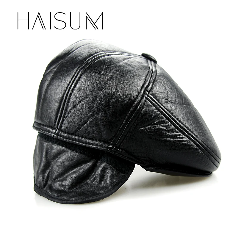 Хайсум круто! Мужская шапка высокого качества из искусственной кожи модная