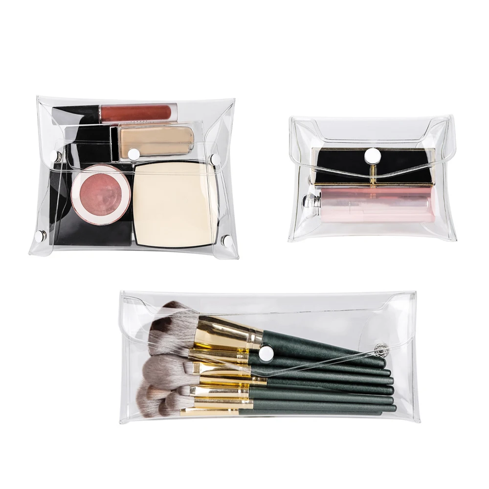 Косметичка с кнопками прозрачный портативный дорожный Чехол для туалетных