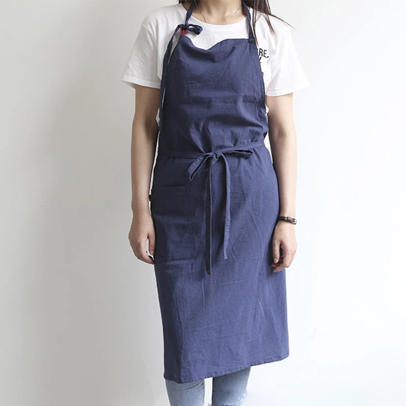 Женский хлопчатобумажный фартук квадратный садовый рабочий сарафан