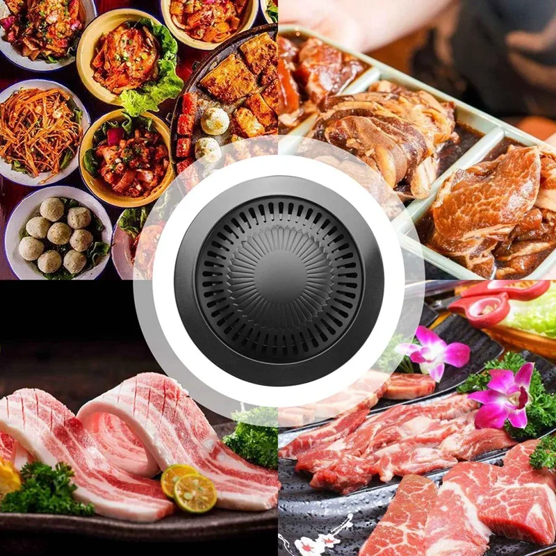 Антипригарная 13 дюймовая Бездымная комнатная варочная панель для барбекю гриль