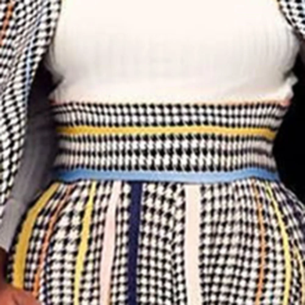 Женский комплект из 2 предметов элегантный длинный клетчатый Тренч в клетку для