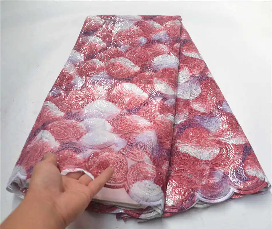 Французское Сетчатое кружево с блестки Африканской органзы кружева 2020 хит