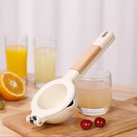 manual lemon juicer squeezer orange citrus fruits hand press fruit juicier household wood lemon clips kitchen tools