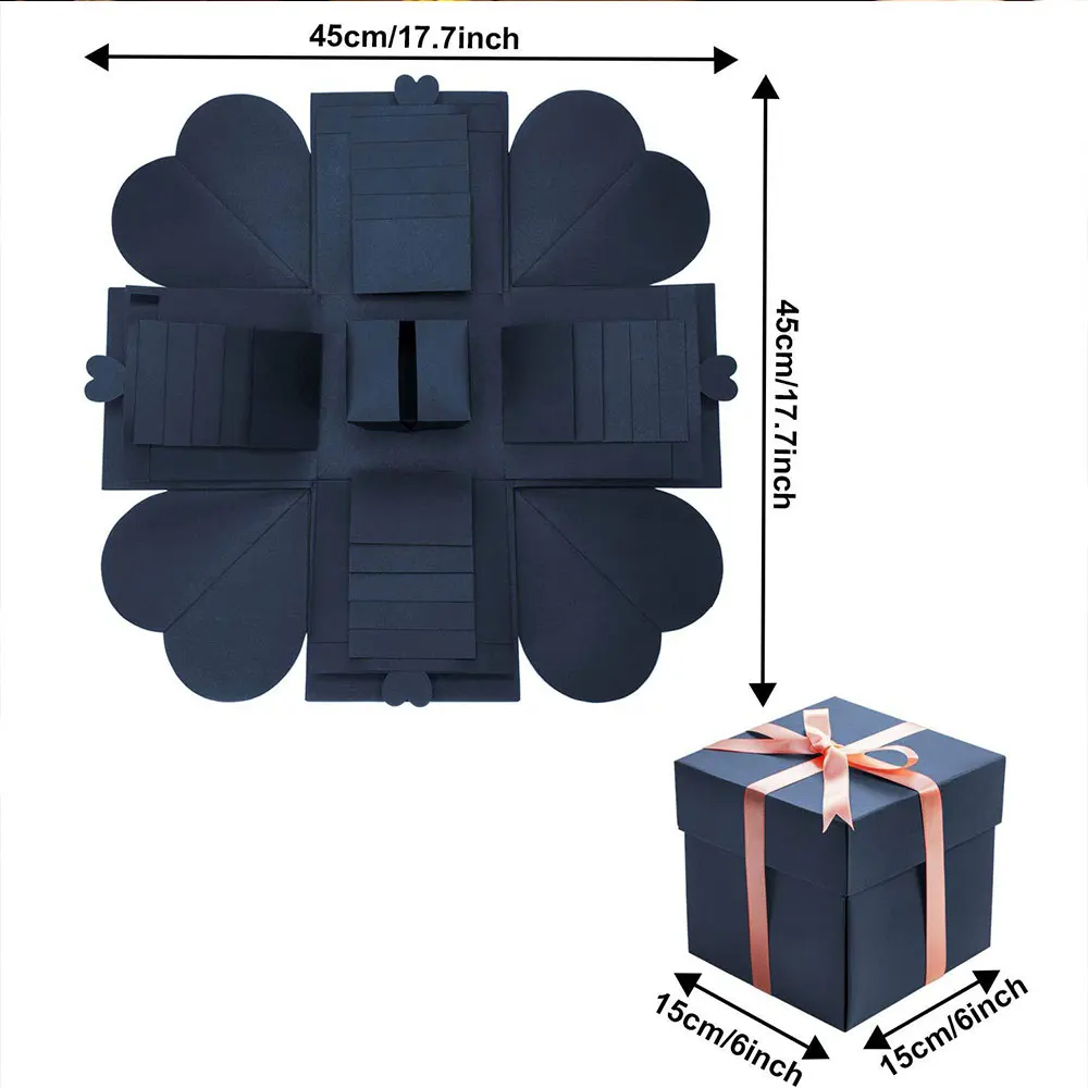 Творческий DIY Фотоальбом Взрывная коробка сюрприз скрапбук подарок для любви