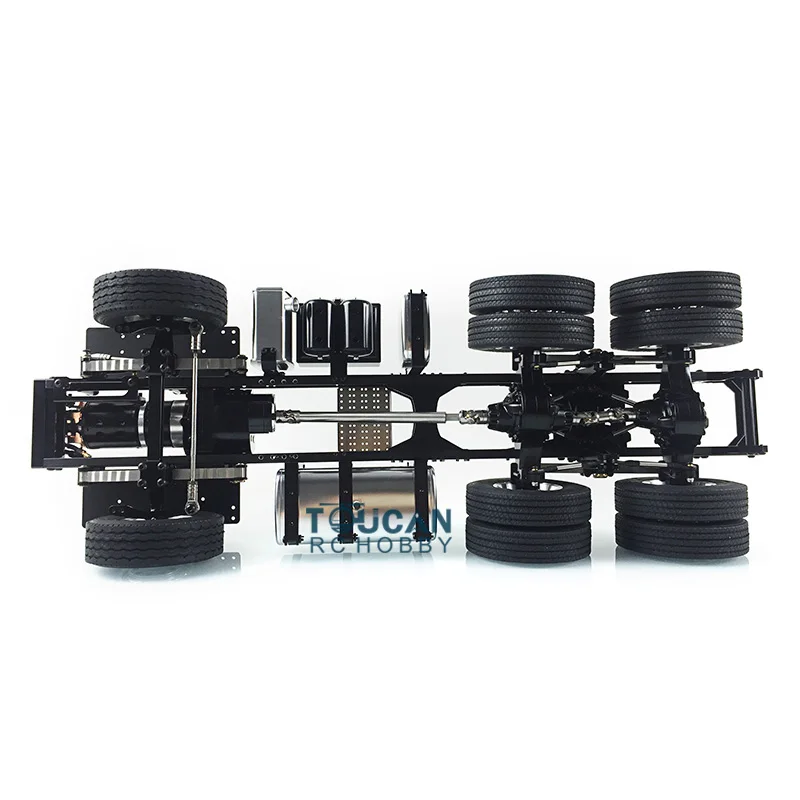 LESU 1/14 RC MAN 6*4 Металлический шасси Тягач Модель автомобиля W/двигатель 3 оси Tmy TH02013