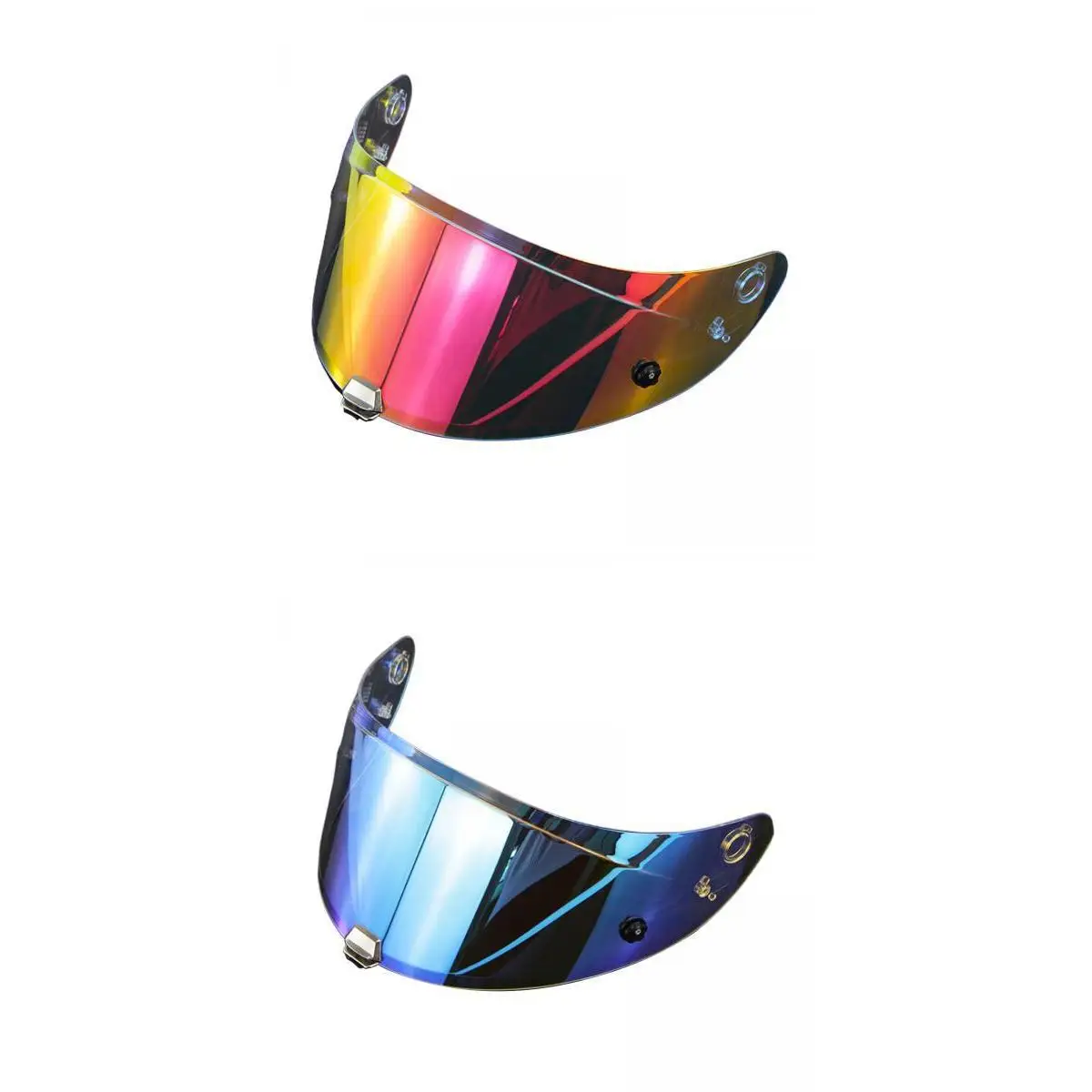 

2pcs Motorcycle Helmet Visor Lens for HJ-26 RPHA11 RPHA70 revo red + blue