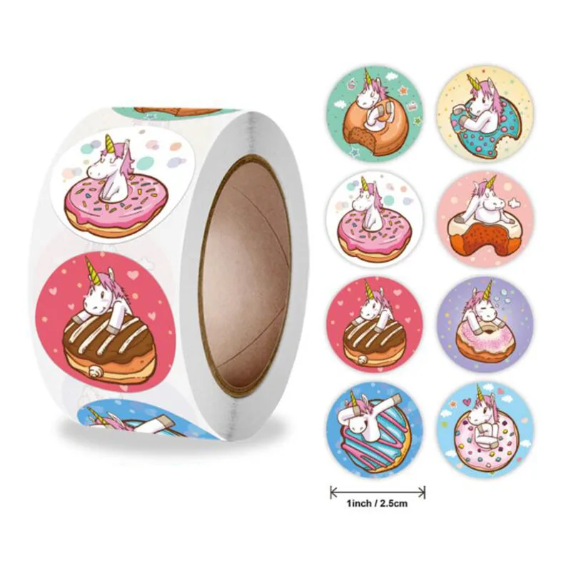 Наклейки декоративные детские в виде животных 500 шт./набор | Канцтовары для офиса