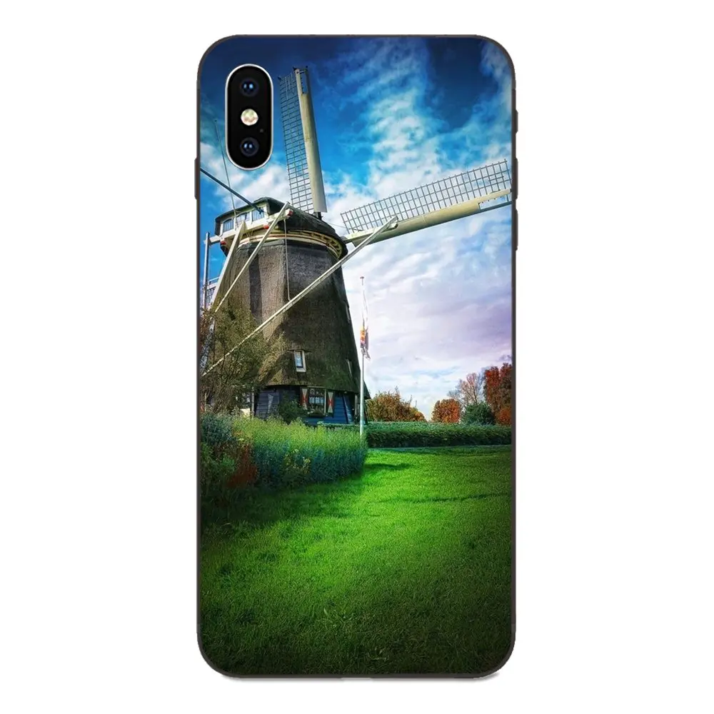 Красота пейзаж Голландии ветряная мельница для Galaxy A8 A9 звезды Примечание 4 8 9 10 S3 S4
