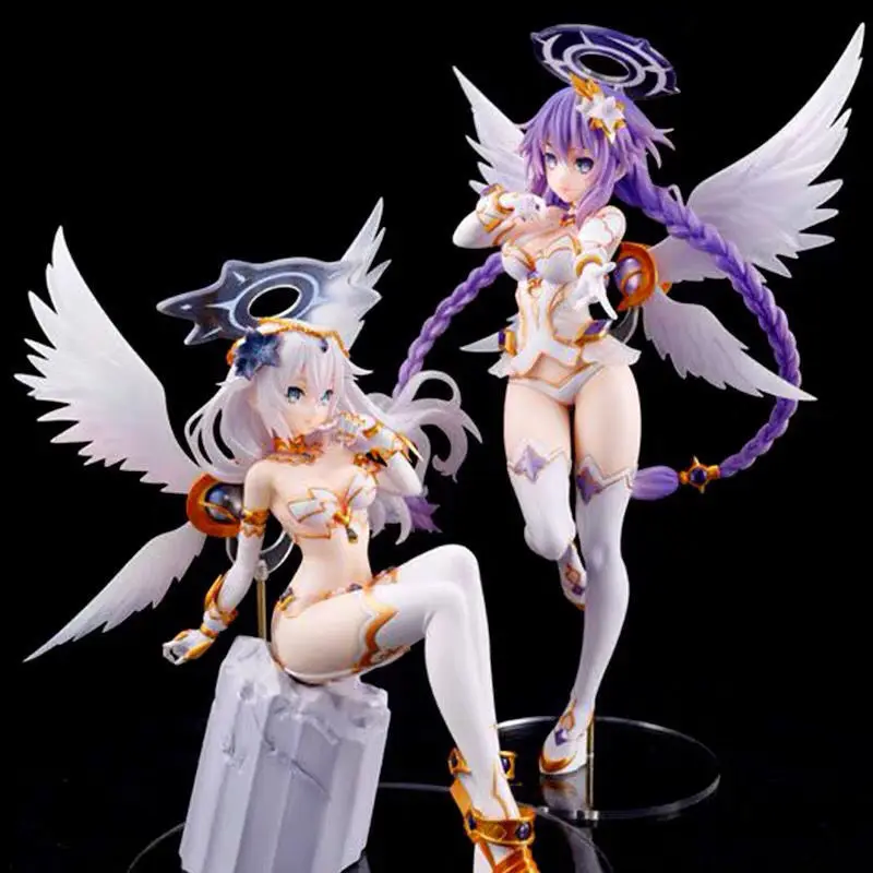 

Anime Cyberdimension Neptunia: 4 Goddesses Online Black Heart Noire PVC Figure Collectible Model Toy Angel Girl With Wings