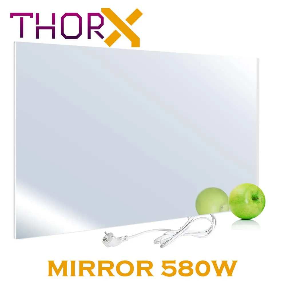 ThorX A580-M A580-B A580-M инфракрасный обогреватель панели 580 Вт, зеркальная поверхность/черное стекло/Белое стекло углерода с украшением в виде кристаллов технологии - Цвет: ThorX A580-M
