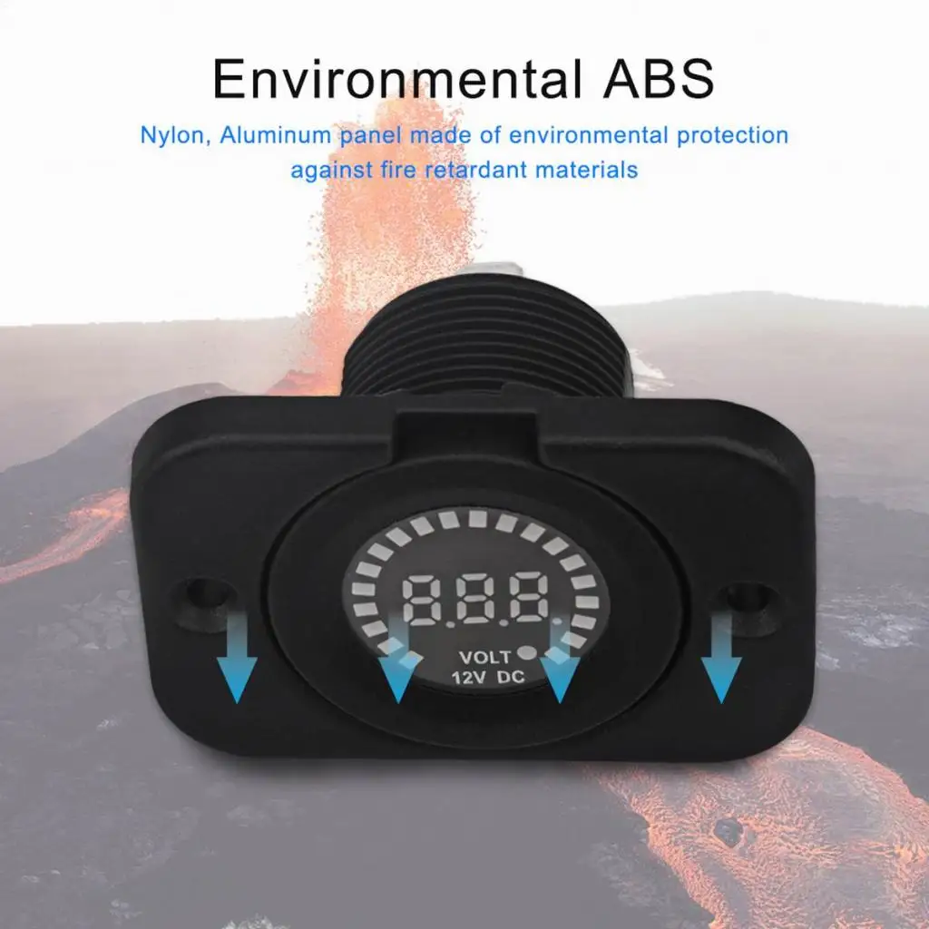 DC 12V светодиодная цифровая панель вольтметр датчик для автомобиля мотоцикла