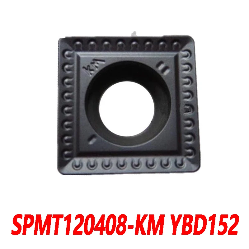 

100% Original SPMT SPMT120408-KM YBD152 10pcs Carbide insert 120408 CNC lathe blade KM Special for working iron High Quality