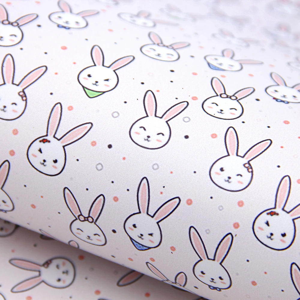 David accessories 20*33cm Easter Bunny печатная гладкая искусственная кожа ткань сделай сам бант