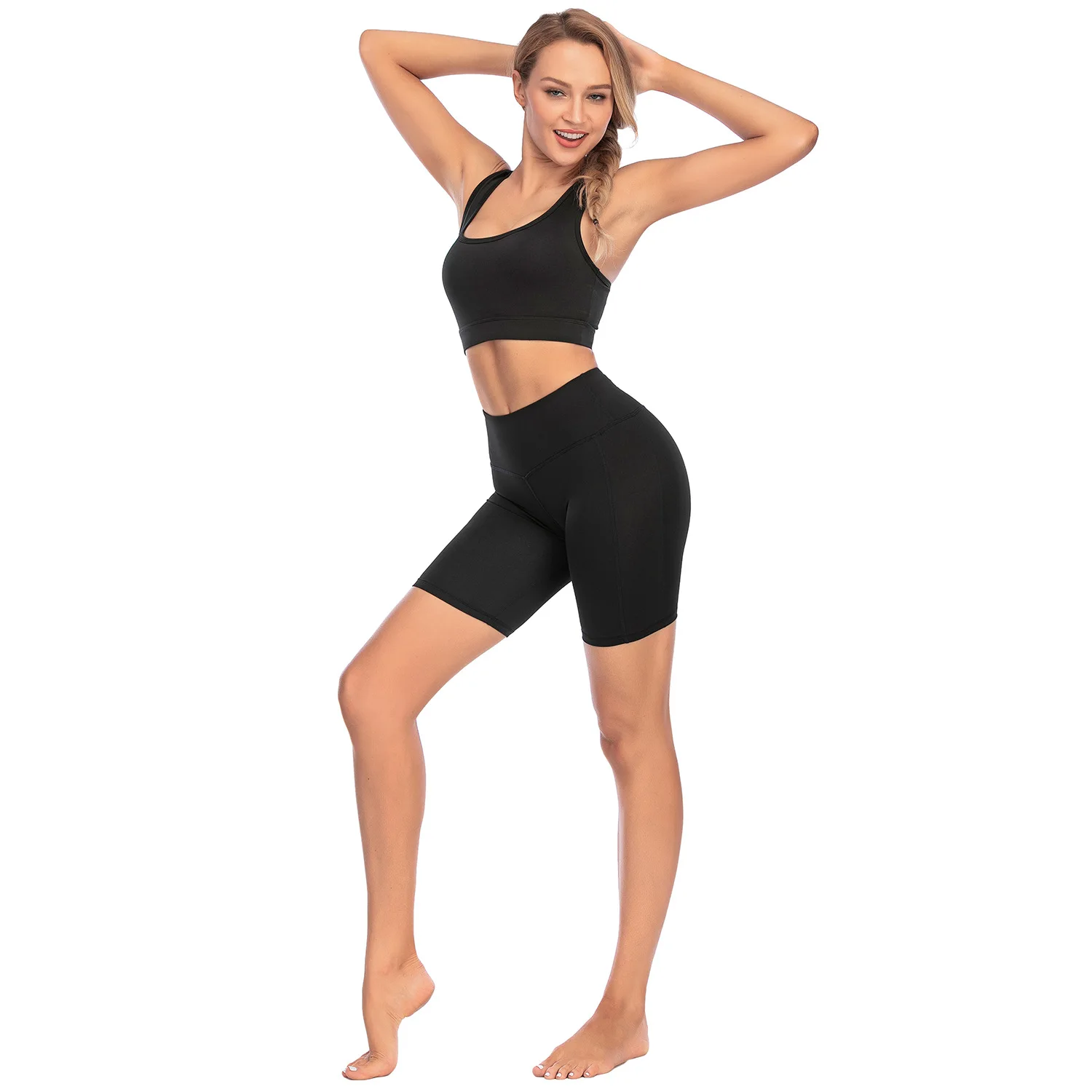 

Vest Sport Suits 2pcs Yoga Set Sports Bra High Waist Fitness Gym Shorts Gym Set Running Sportswear Workout Clothes Sports Suits