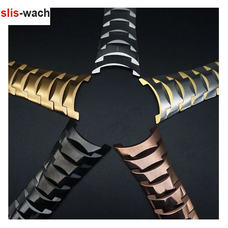 

Watch Accessories Bracelet for RADO Watch Tungsten Steel Watch Band Butterfly Buckle Concave Mouth Men/Women Watch Strap