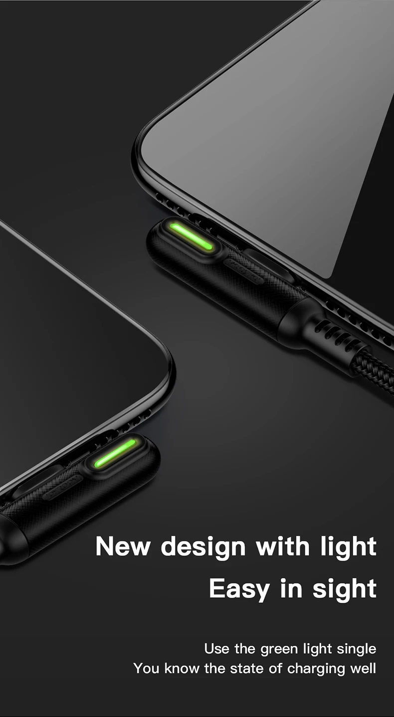 Joyroom Micro Usb type C USB 90 Dergee type C кабель светодиодный провод для быстрой зарядки для samsung Galaxy huawei Xiaomi зарядное устройство для передачи данных