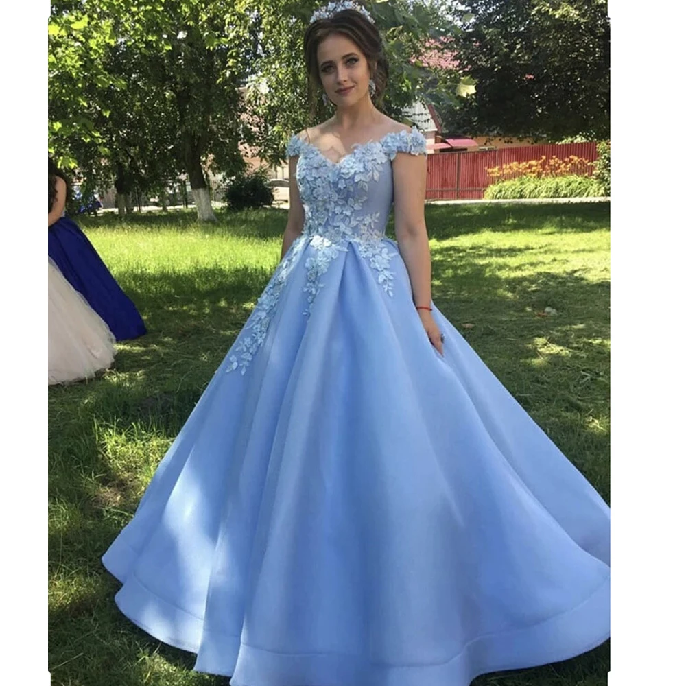 

Vestidos De Gala вечерние платья 2021 ТРАПЕЦИЕВИДНОЕ ПЛАТЬЕ с открытыми плечами, цветочной аппликацией, Дубай, Саудовская Аравия, длинное вечернее п...