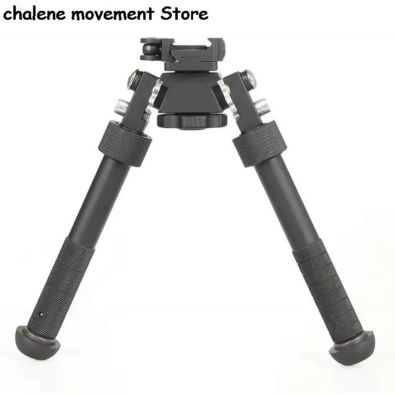 V8 Tactical Rifle Bipod Rotating Bracket Full Metal 20mm Rail Bracket Sniper Telescopic Bipod Hunting Shooting Bipod Black