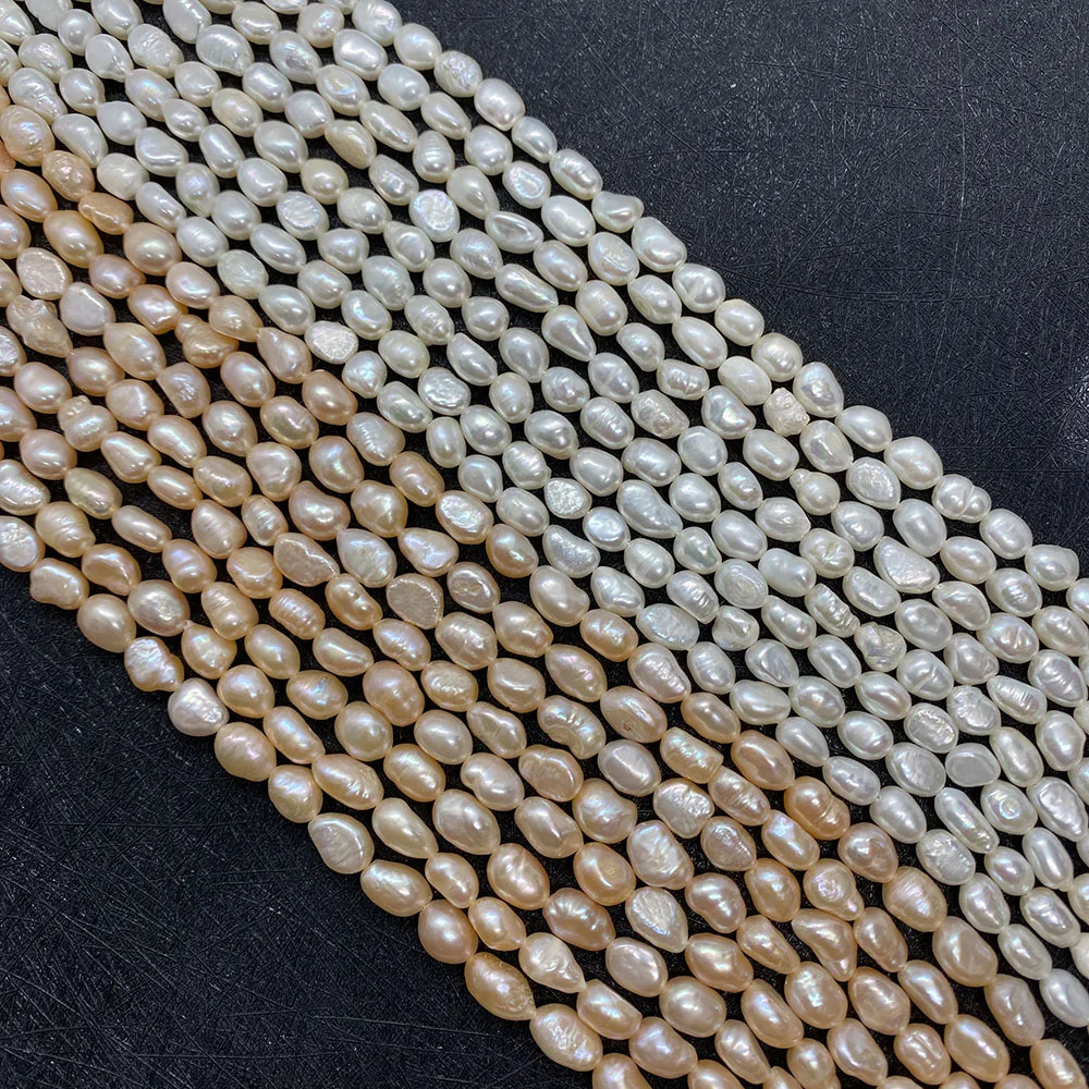 

Natural Freshwater Pearl Bead Rice Pearl 5-7mm DIY Jewelry Making Lady Necklace Bracelet Earring Charm Accessory Bead Pendant