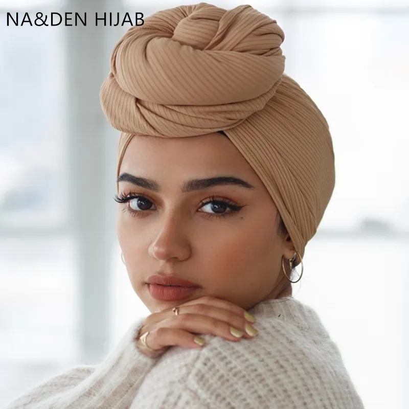 Ребристые Джерси исламское дышащие хиджаб Hi Q Базовая Малайзия мусульманский