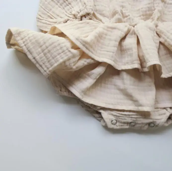 Кружевная одежда с длинными рукавами для мальчиков и девочек Детский комбинезон